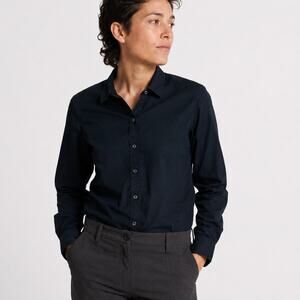 KIRRIN FINCH The Frankie Classic Dress Shirt Black Cotton size 12